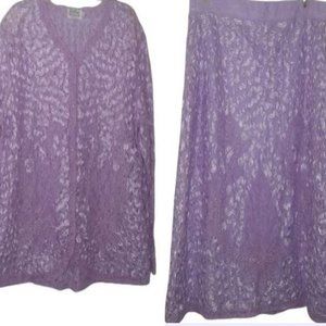 Elim Jesus Loves You Lavender Ribbon Lace Skirt Set